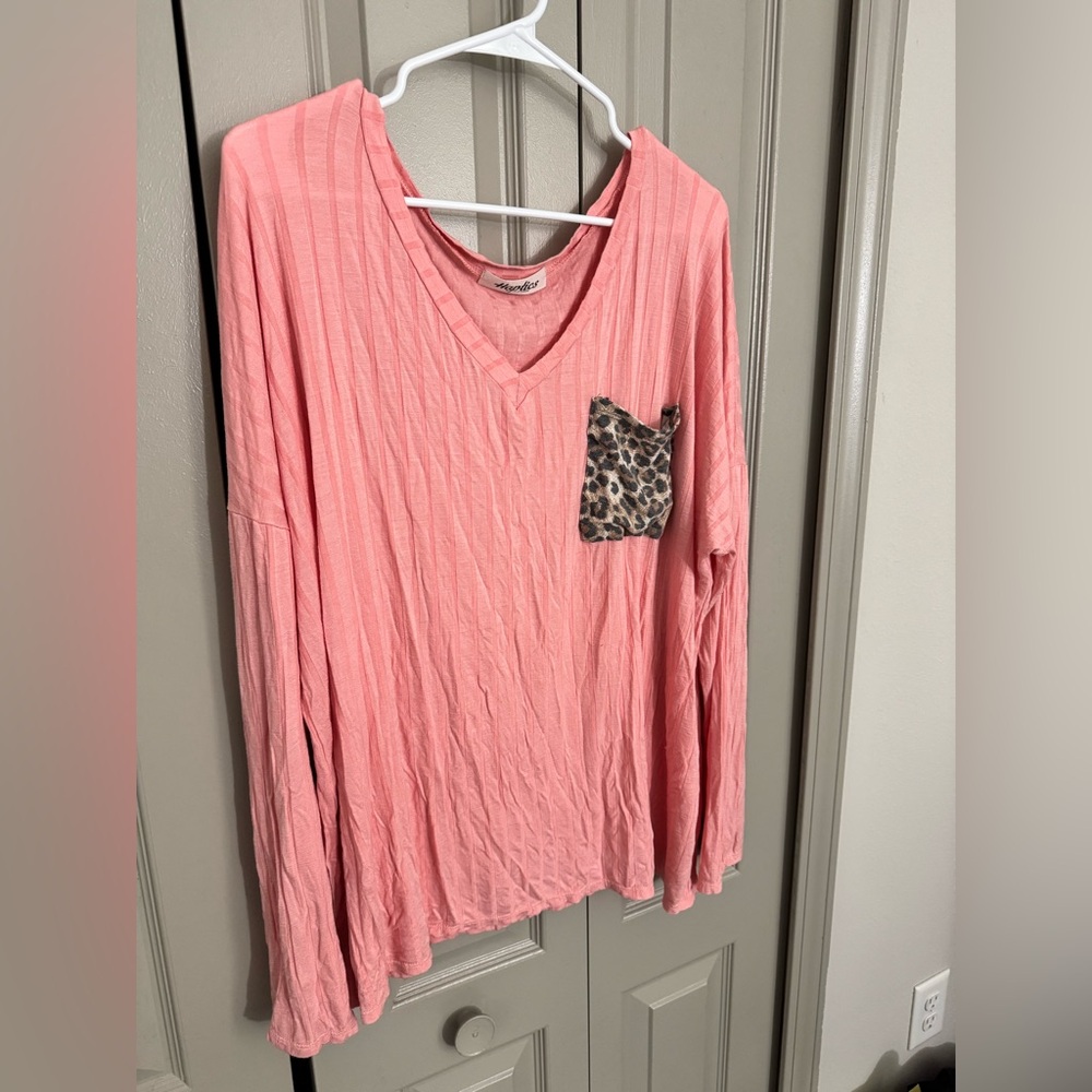 Haptics Pink Long Sleeve Top